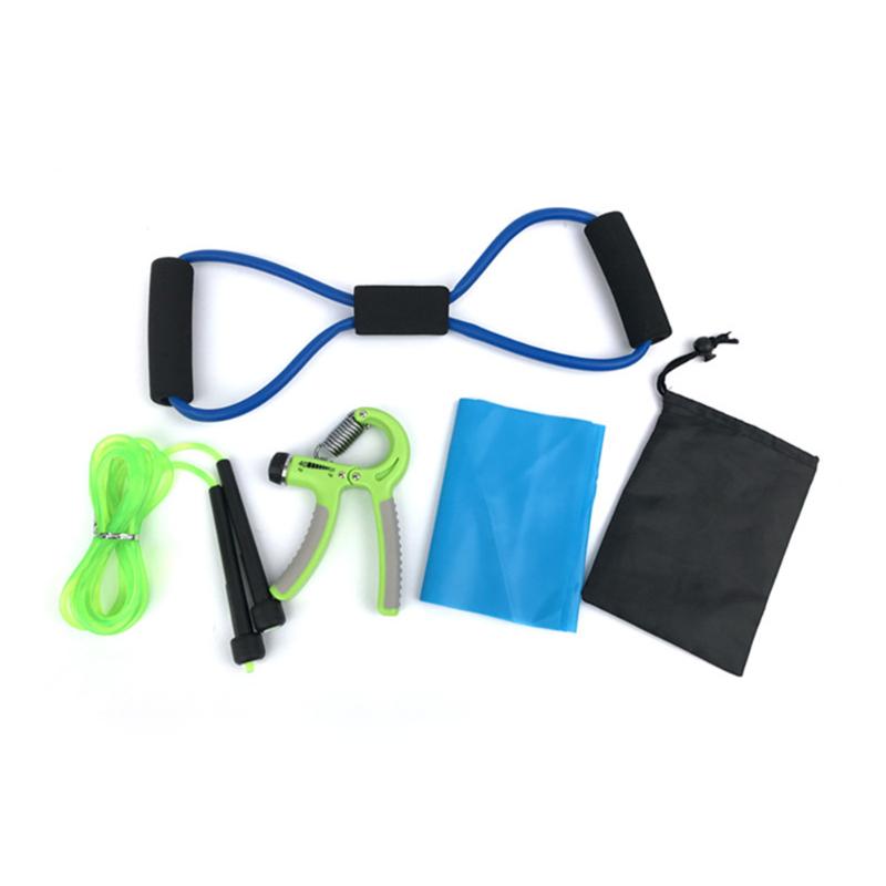 For Fitness Training Finger Grip Resistance Band 8 Word Chest Jumping Rope Bag for Muscle Training Workout Exercise-ebowsos