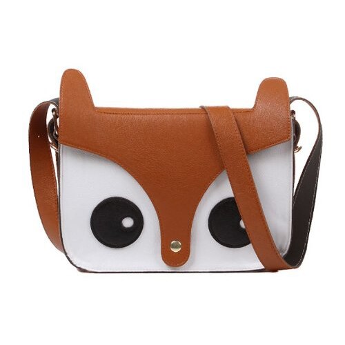 Fox Owl Shoulder Messenger Bag Pu Leather Crossbody Satchel Handbag - ebowsos