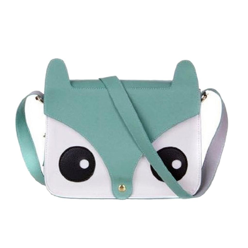 Fox Owl Shoulder Messenger Bag Pu Leather Crossbody Satchel Handbag - ebowsos