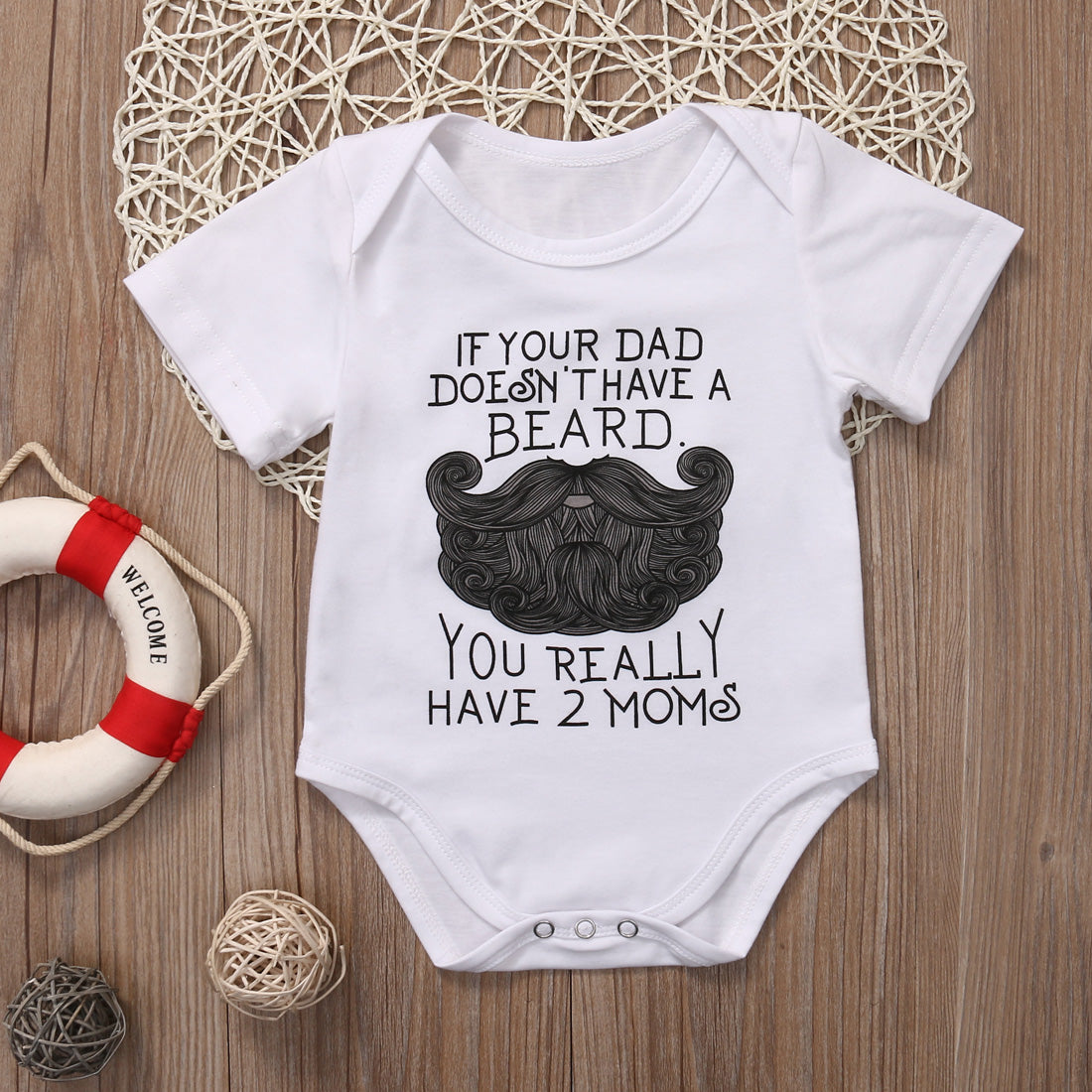 Funny Babygrow Newborn Baby Girl Boy  Bodysuit Playsuit short seelve Clothes Outfits - ebowsos