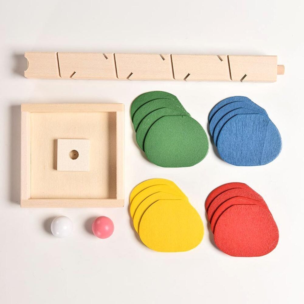 Funny Ball Run Track Game Toy Wooden DIY Mini Tree Baby Kids Educational Toy Blocks toys for children kids drop shipping-ebowsos