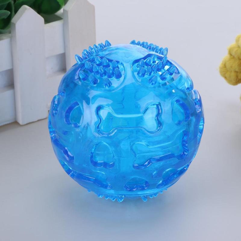 Funny Dog Balls Pets Chew Soft TPR Sound Play Fetch Training Chewing Bite Teeth Toy Dogs Puppy Ball Tooth Cleaning Balls - ebowsos