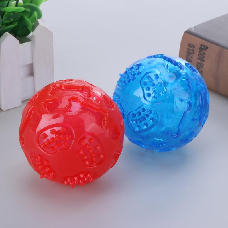 Funny Dog Balls Pets Chew Soft TPR Sound Play Fetch Training Chewing Bite Teeth Toy Dogs Puppy Ball Tooth Cleaning Balls - ebowsos