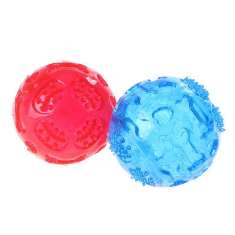 Funny Dog Balls Pets Chew Soft TPR Sound Play Fetch Training Chewing Bite Teeth Toy Dogs Puppy Ball Tooth Cleaning Balls - ebowsos