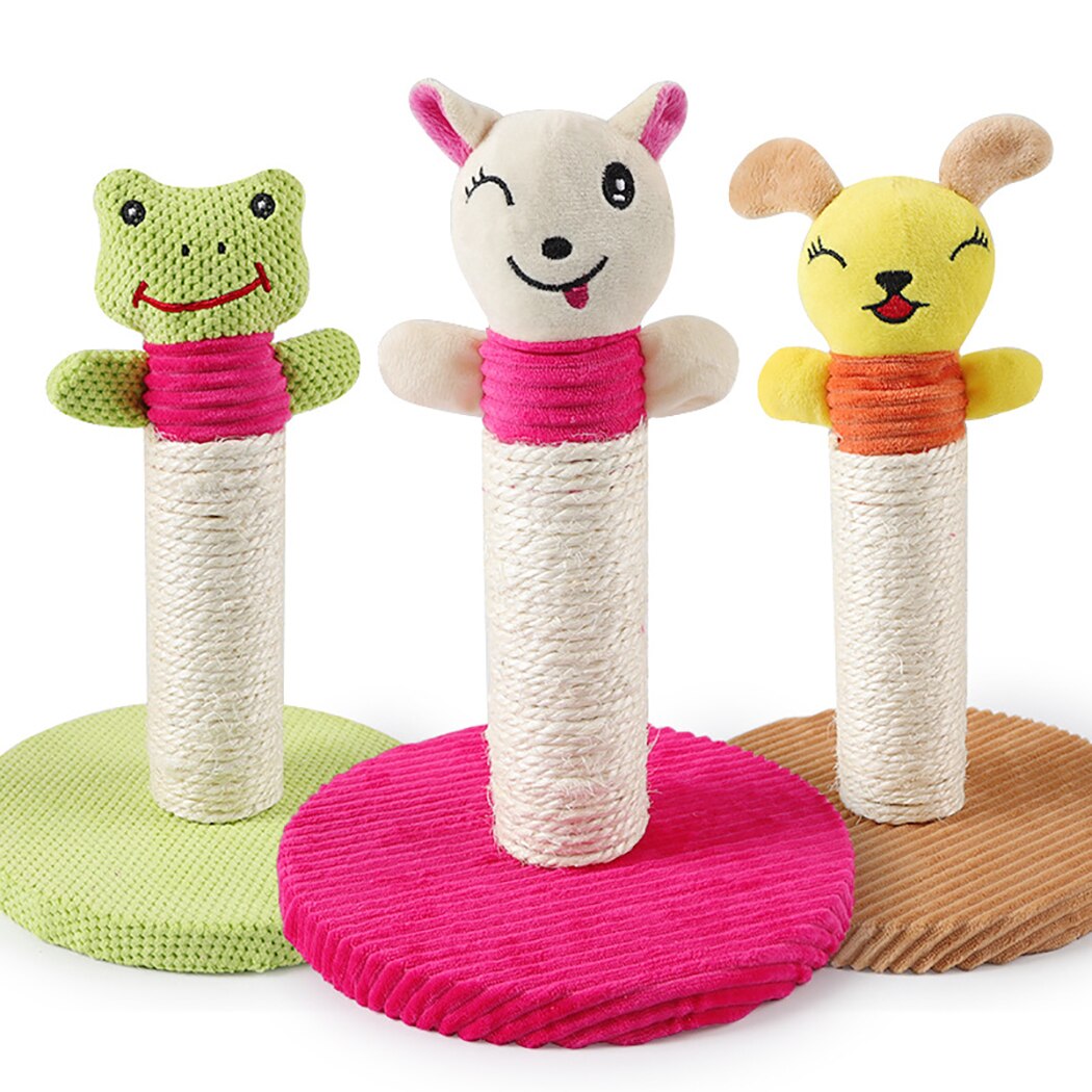 Funny Pet Toys Cat Plush Scratcher Training Sisal Toy Pet Squeaky Toy Cat Interactive Training Scratching Toys Pet Supplies-ebowsos