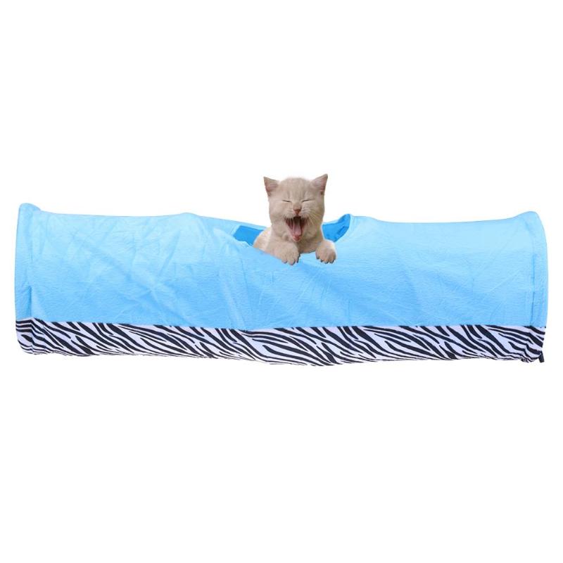 Funny Pet Tunnel Cat Play Rainbown Tunnel Brown Foldable 2 Holes Cat Tunnel Kitten Toy Bulk Toys Rabbit Tunnel Cat Cave - ebowsos