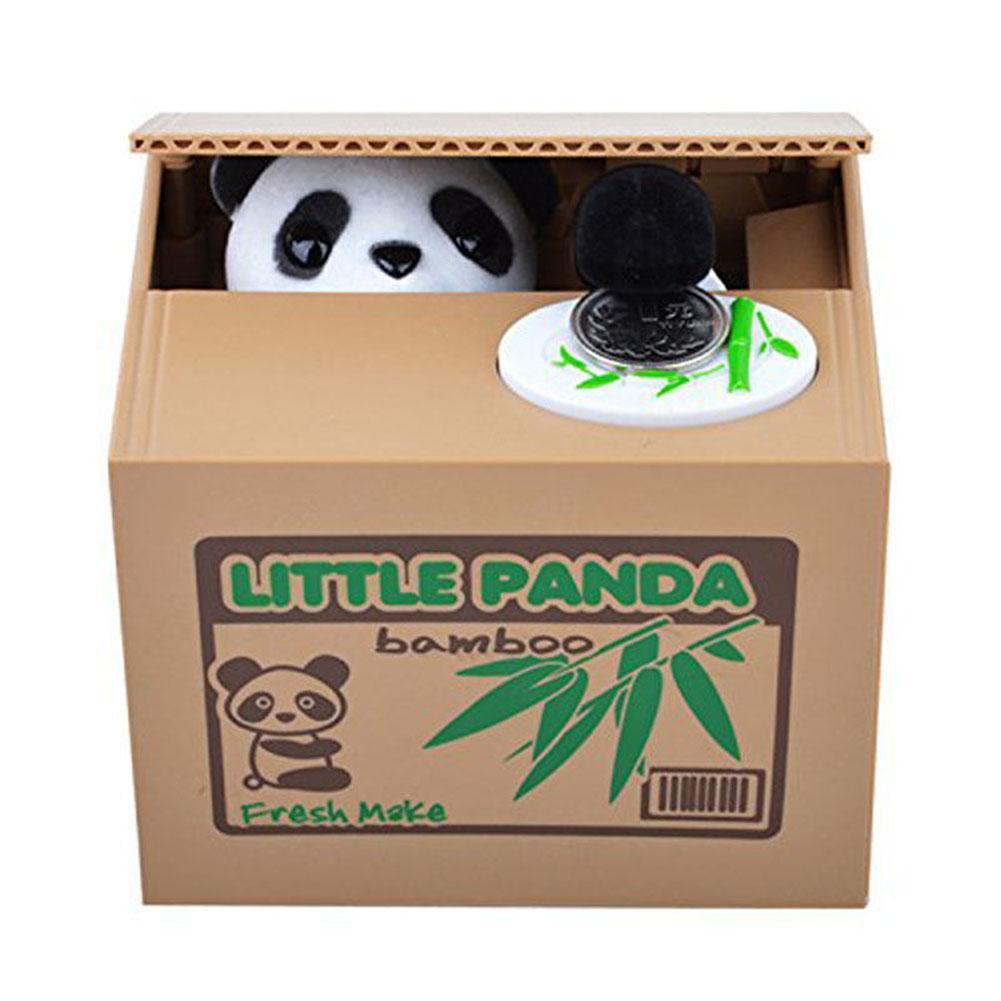 Funny Toys White Cat Panda Automatic Stealing Coin Cat Kitty Coins Penny Cents Piggy Bank Saving Bank Money Save Kid Xmas Gift-ebowsos