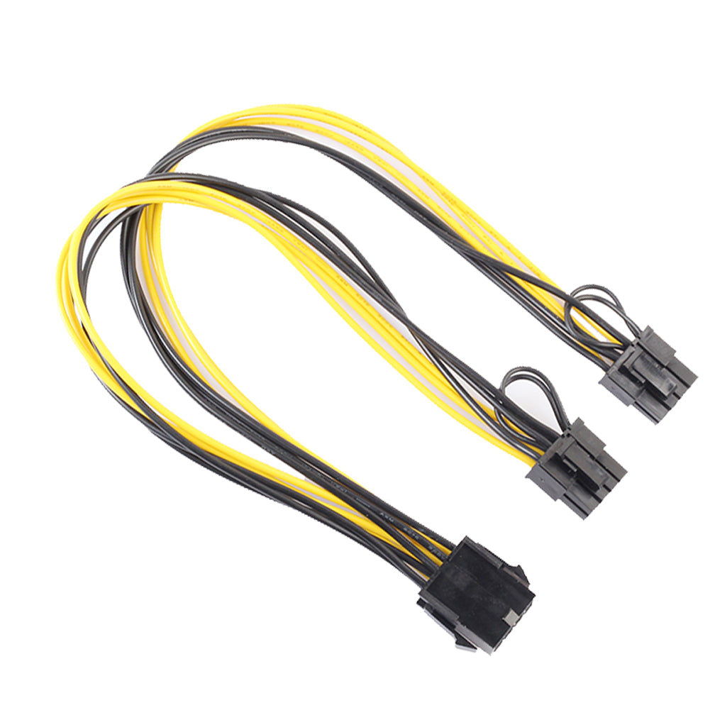 GPU PCI-E 8Pin to Graphics Video Card Double PCI-E PCIe 8Pin ( 6Pin + 2Pin ) Power Supply 18AWG Wire Splitter Cable Wholesale - ebowsos