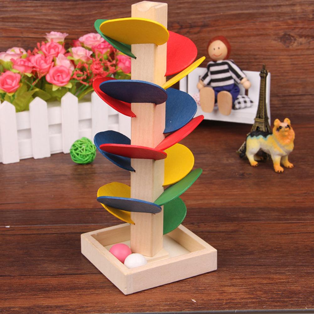 Genuine Building Blocks Tree Marble Ball Run Track Game Kid Wooden Toys Educational Baby Kids Toys Toy Brinquedos Drop Shipping-ebowsos