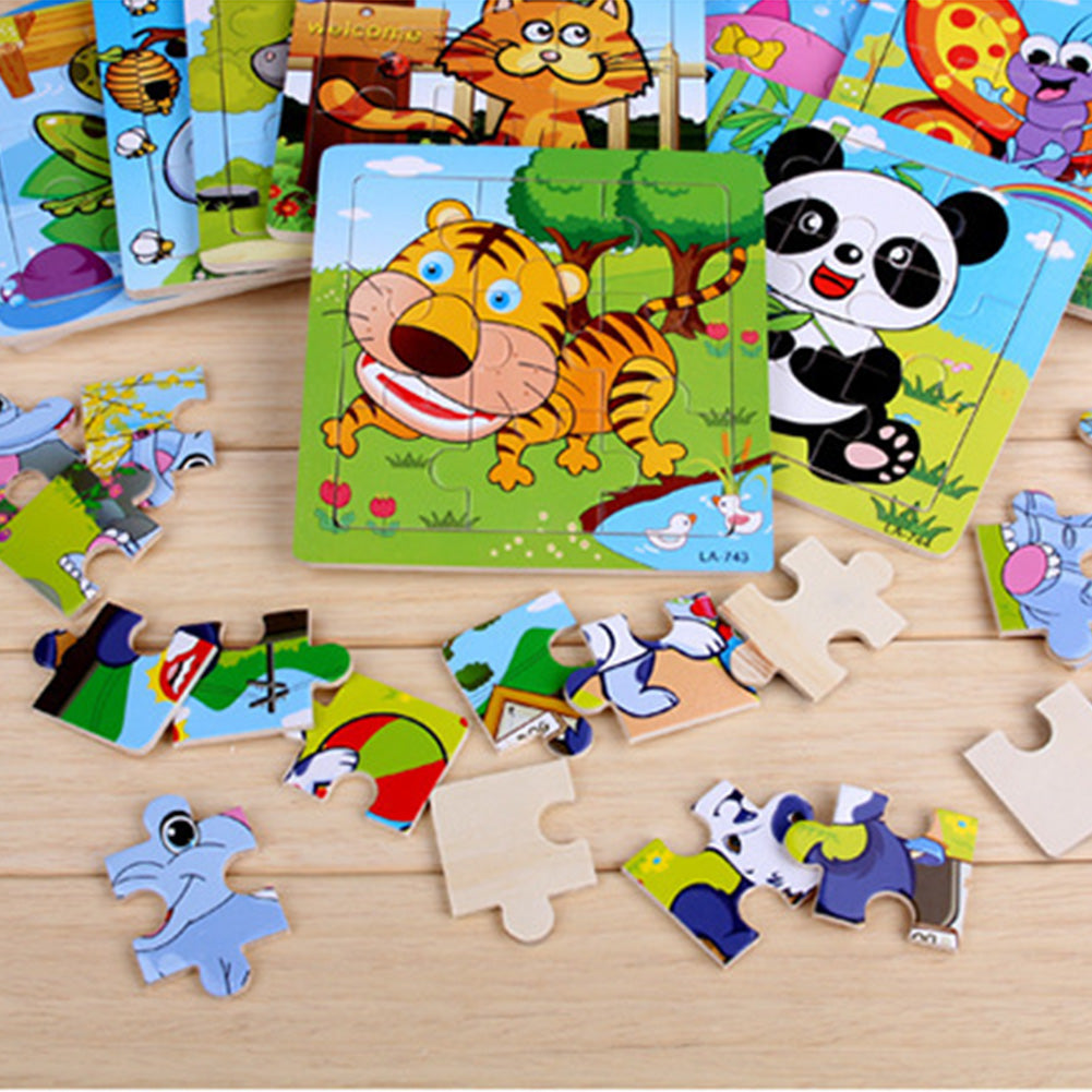 Genuine Brand Wooden Puzzle Educational Developmental Kids Training Toy Gift Animal Puzzle For Infant Children Xmas Gift-ebowsos