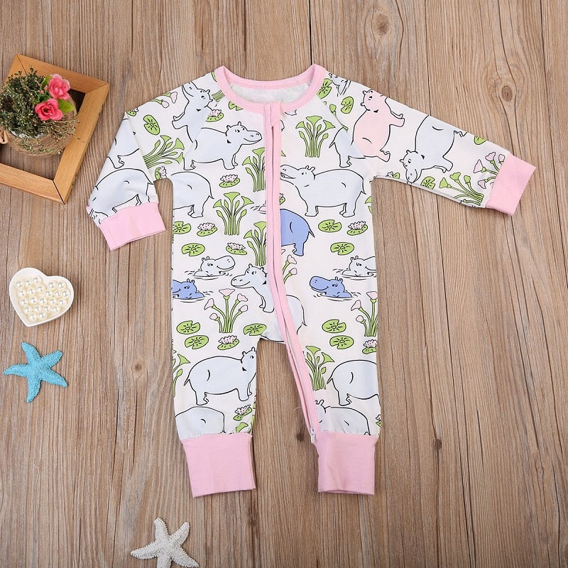 Girl Winter Clothes Children Cartoon Animals Infant Baby Girls Kids Cotton Romper Jumpsuit Long Sleeve Clothes Outfit 0 - ebowsos