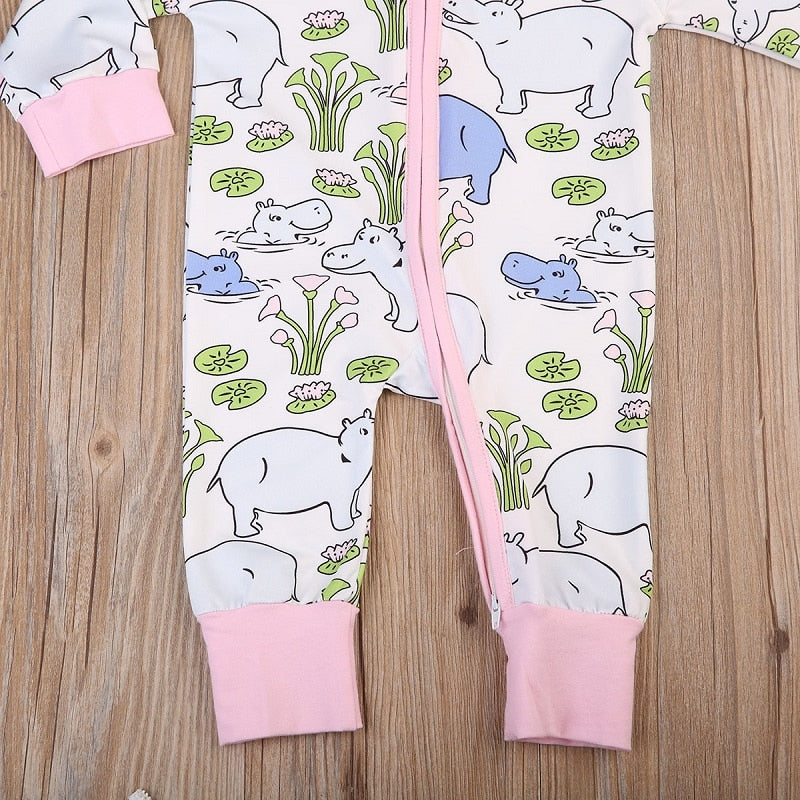 Girl Winter Clothes Children Cartoon Animals Infant Baby Girls Kids Cotton Romper Jumpsuit Long Sleeve Clothes Outfit 0 - ebowsos