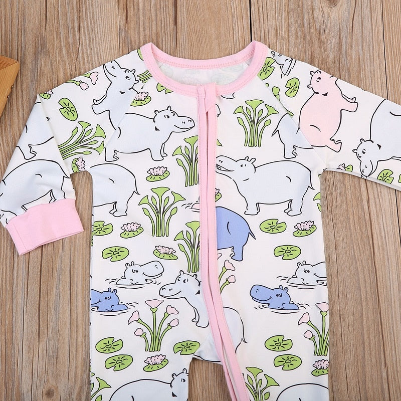 Girl Winter Clothes Children Cartoon Animals Infant Baby Girls Kids Cotton Romper Jumpsuit Long Sleeve Clothes Outfit 0 - ebowsos