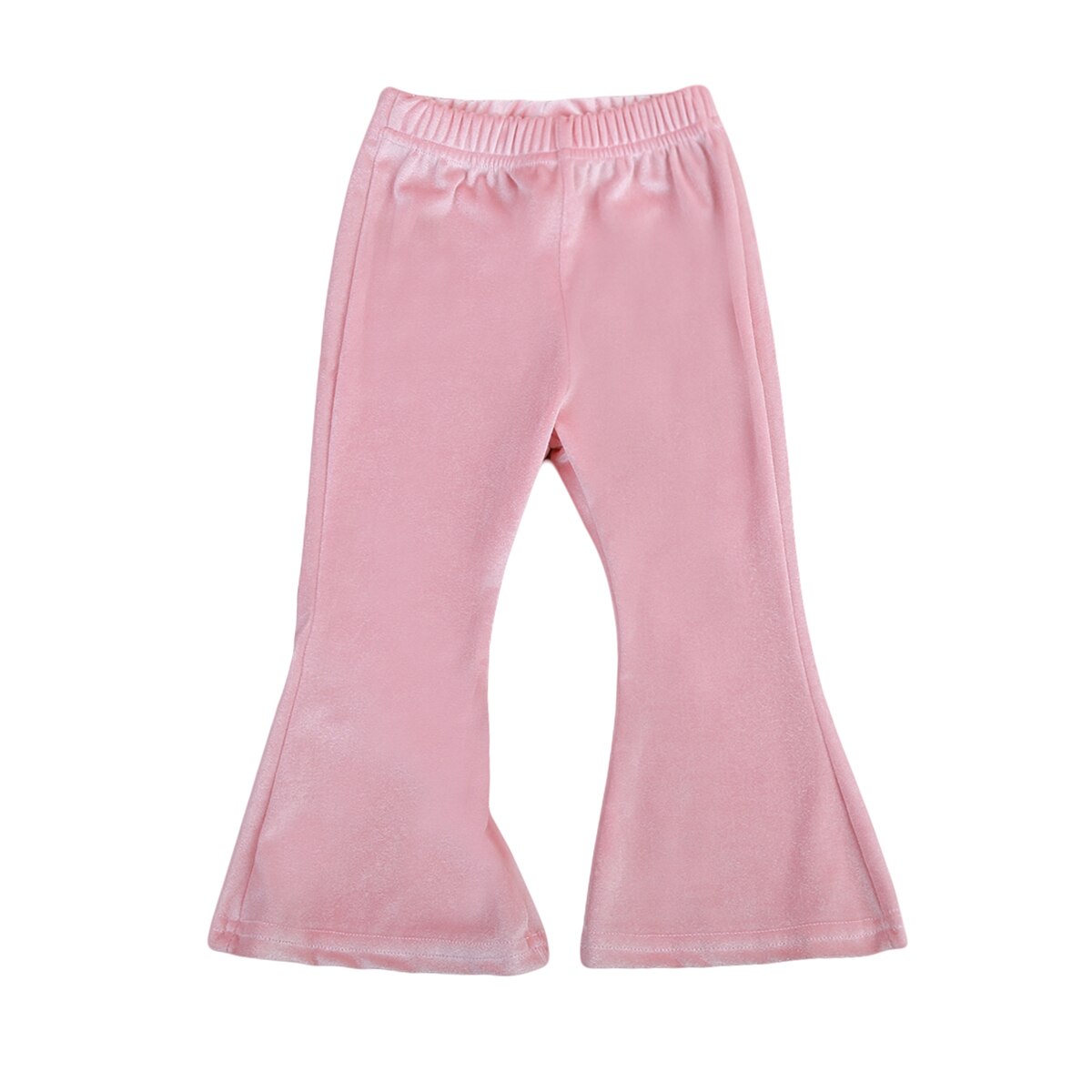 Girls Pants Girls Suit Newborn Toddler Baby Girl Bell Bottom Pleuche Pants Kids Long Flare Trousers - ebowsos