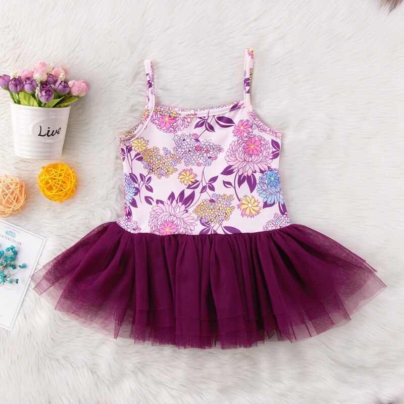 Girls Princess Summer Dress Floral Girls Dresses Toddler Baby Wedding Fancy Party Tutu Dresses - ebowsos