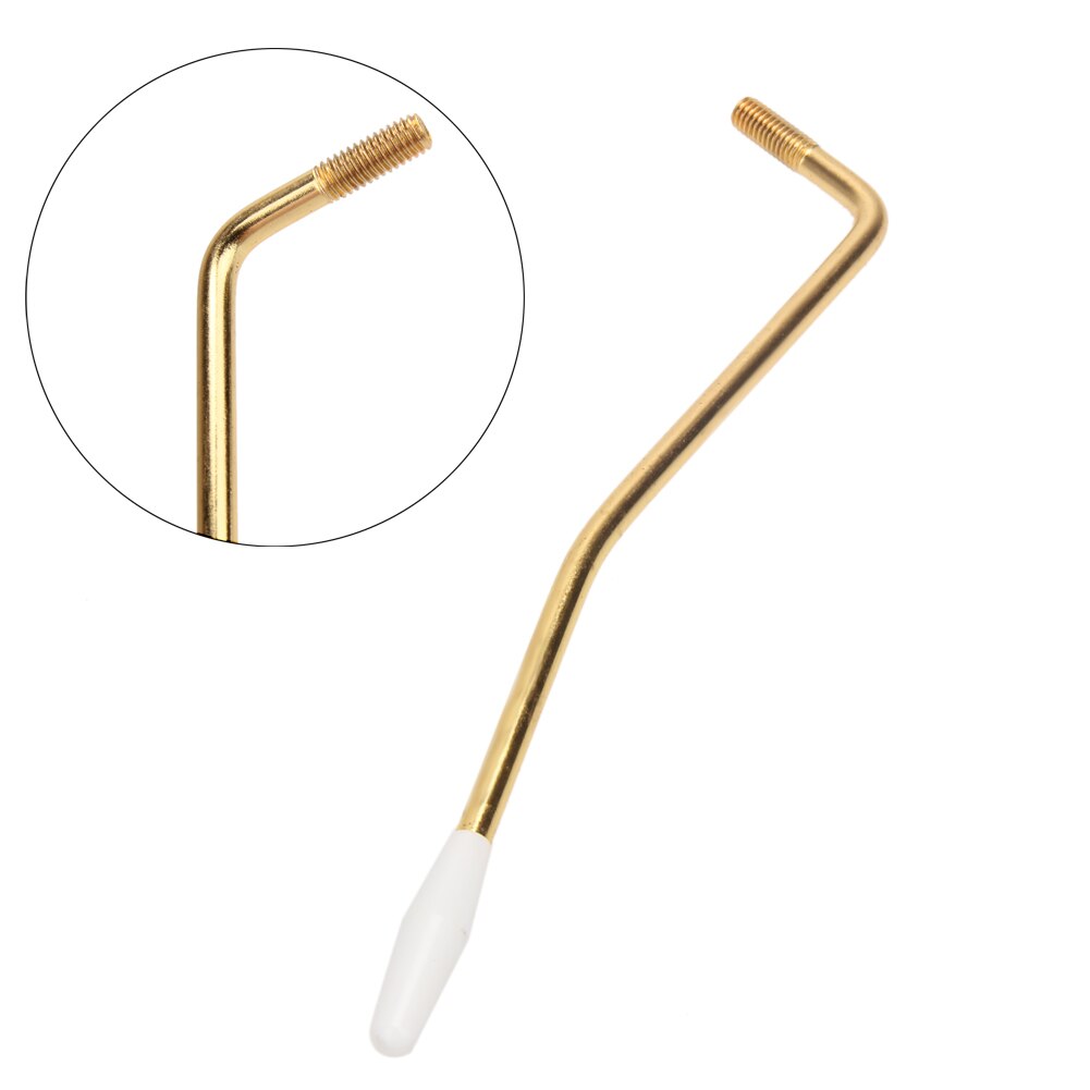 Gold Guitar Tremolo Whammy Bar Arm Rose Bridge Replacement with Tips Dia 6mm With Threaded Collar Guitar Accessories-ebowsos