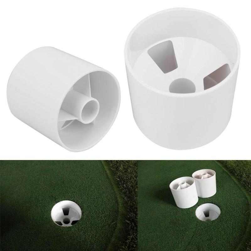 Golf Green Hole Cup Putting Putter Yard Garden Backyard Training 10cm Outdoor Aids Accessoroies Golf Training Aids White Plastic-ebowsos