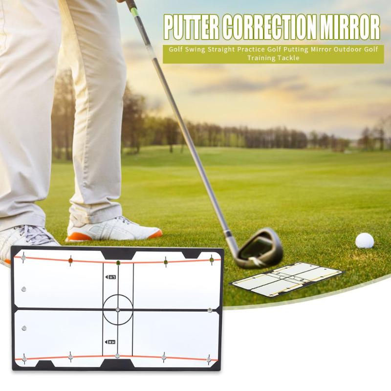 Golf Swing Straight Practice Golf Putting Mirror Path Guidance New and High Quality Outdoor Golf Training Tackle 305x180x4mm-ebowsos