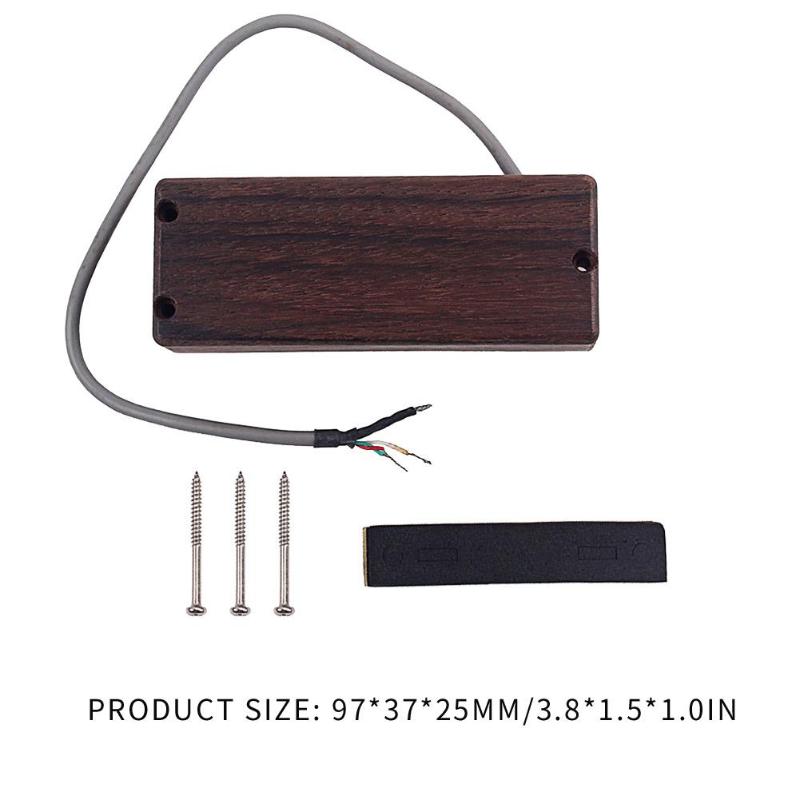 Guitar Accessories Pickup 4 String Noise-free Wood Magnetic Sound Absorption Excellent Timbrefor Precise Voice Bass Bridge-ebowsos