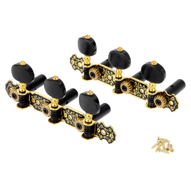 Guitar Machine HeadsGold AO-020HV3P Practical Gear Ratio 1:15 Guitar Tuner Classic Guitar String Tuning Pegs Key Accessories-ebowsos