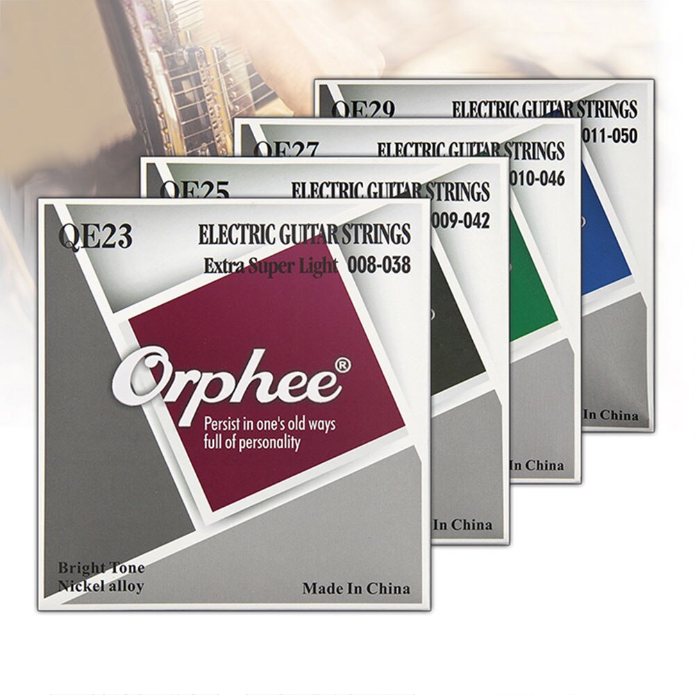 Guitar Strings New Orphee QE Series Nickel Alloy Plated Electric Guitar Strings Replacement QE23 /QE25/ QE27/QE29-ebowsos