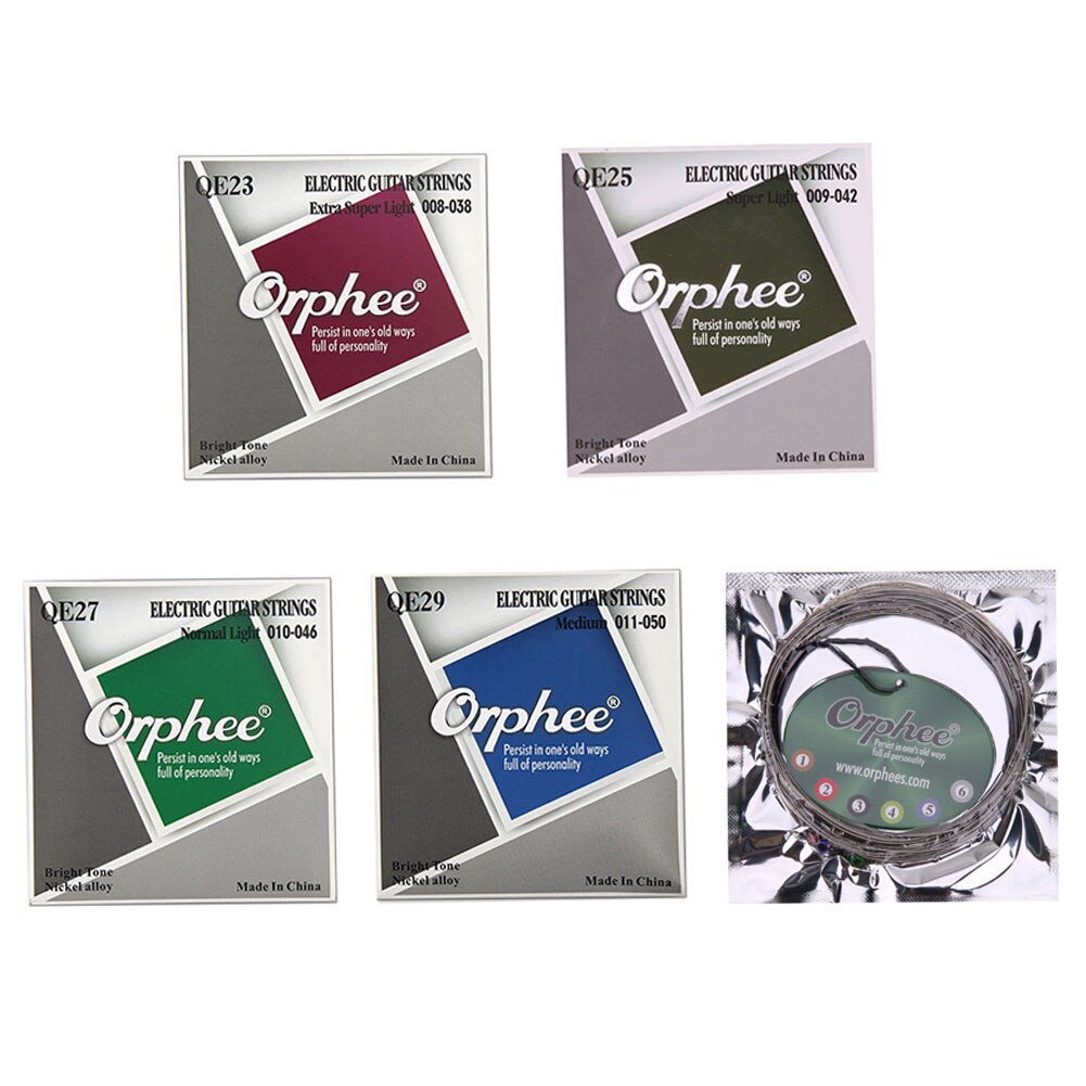 Guitar Strings New Orphee QE Series Nickel Alloy Plated Electric Guitar Strings Replacement QE23 /QE25/ QE27/QE29-ebowsos