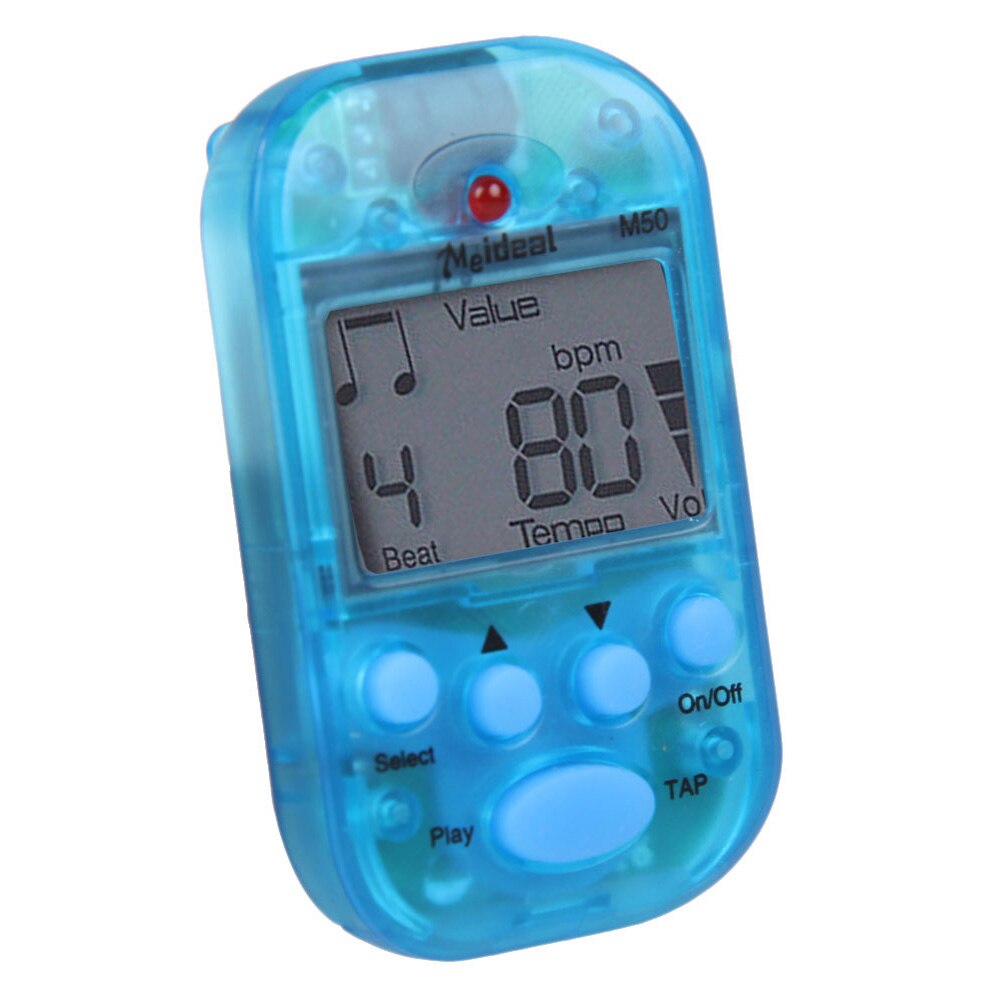 Guitar Tuners Hot Sale M50 Professional LCD Clip-on Digital Tuner Metronome for Guitar Piano Guitarra Acessorios Blue-ebowsos