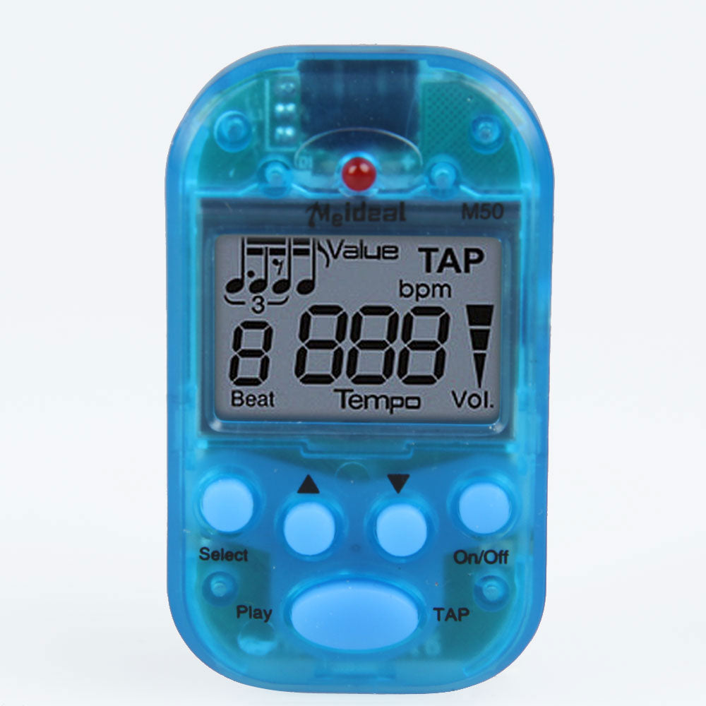 Guitar Tuners Hot Sale M50 Professional LCD Clip-on Digital Tuner Metronome for Guitar Piano Guitarra Acessorios Blue-ebowsos