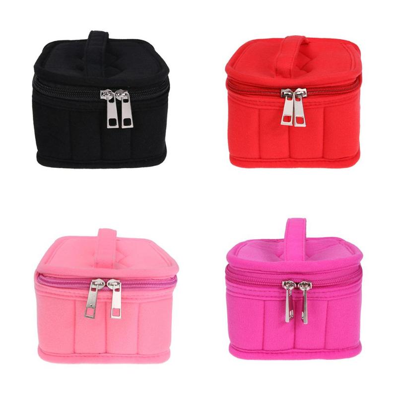 HJ 16 Bottle Essential Oil Carrying Holder Case Women Hands Cosmetic Bag - ebowsos