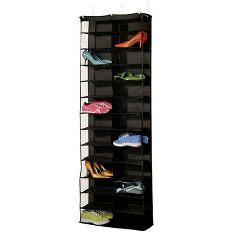 HJ 26 Pockets Over Door Hanging Bag Box Shoes Organize Rack Hanger Storage Box - ebowsos