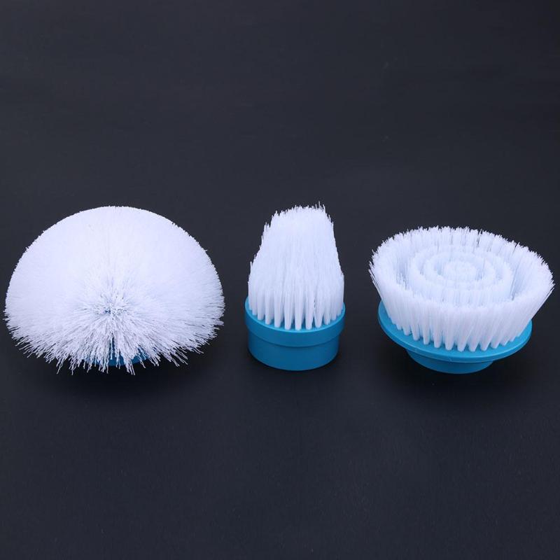 HJ 3pcs Cleaning Brush Wireless Cleaner Brush Head Rotary Mop Replacement Tool - ebowsos