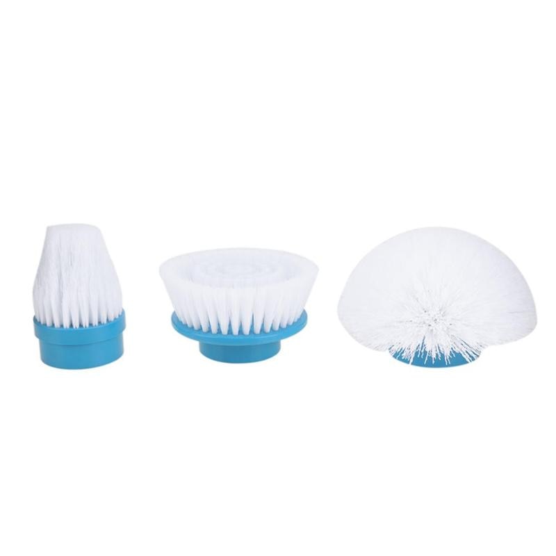 HJ 3pcs Cleaning Brush Wireless Cleaner Brush Head Rotary Mop Replacement Tool - ebowsos