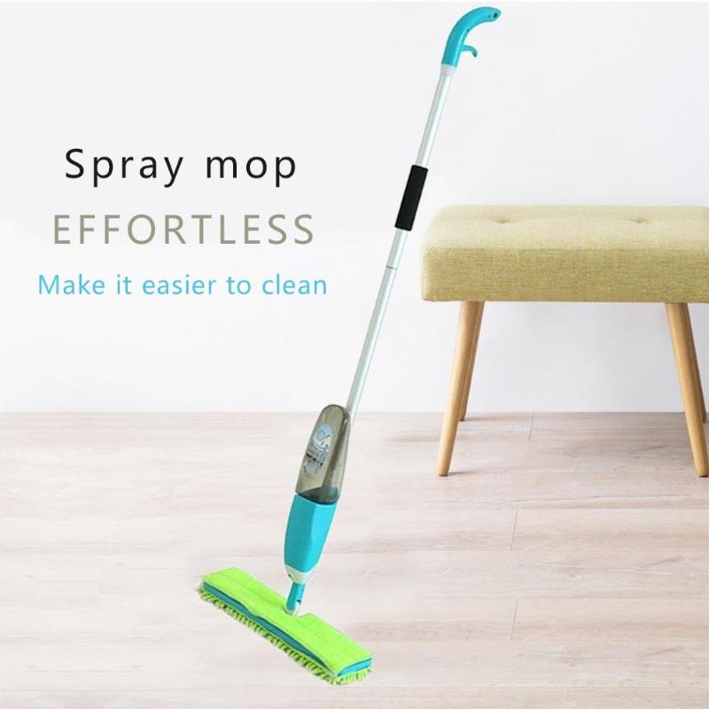 HJ Dual Side Spray Mop Microfiber Lazy Cloth Floor Removeable Water Bottle Kit - ebowsos