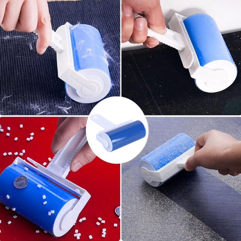 HJ Dust Cleaner Pet Dog Hair Woolen Clothes Dog Fur Grooming Device Hair Shedding Trimming Brush Reusable Washable Brush - ebowsos