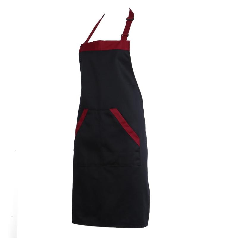 HJ Unisex Halterneck Apron with 2 Pockets Chef Waiter Kitchen Cook Tool - ebowsos