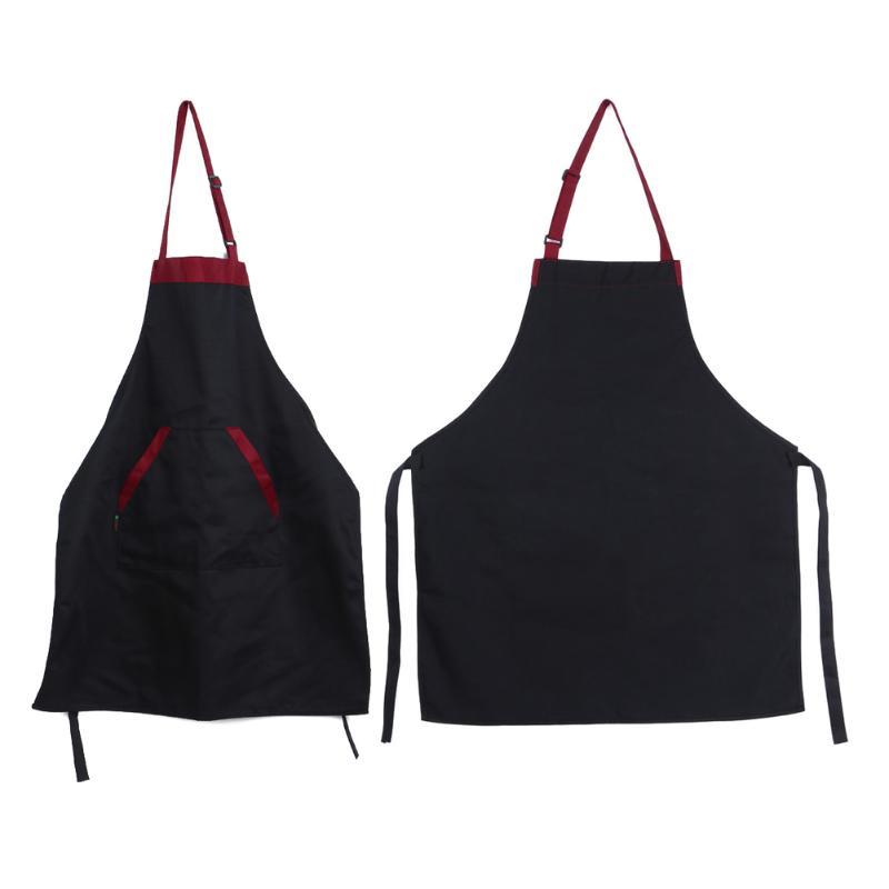 HJ Unisex Halterneck Apron with 2 Pockets Chef Waiter Kitchen Cook Tool - ebowsos