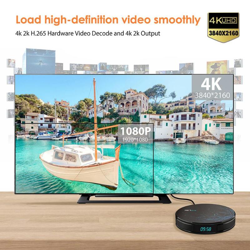 HK1 Plus Android 8.1 TV Box 4G+32G Amlogic S905X2 Quad Core 2.4G/5G WiFi BT 4.0 4K Set-top Box Media Player US/EU Plug Hot Sale - ebowsos