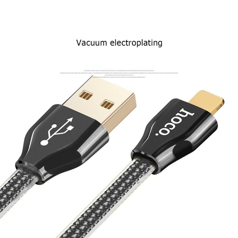 1.2m/3.9ft Aluminum Foil Braided USB Fast Charging Data Sync Charger Cable for iPhone iPad Mobile Phone Cables High Quality - ebowsos