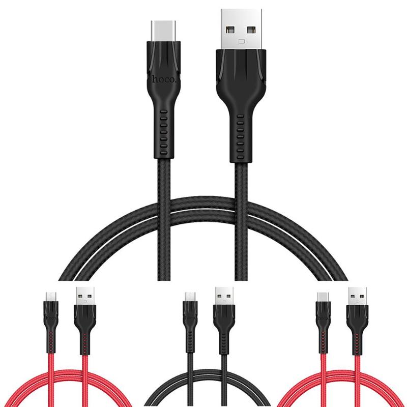 1m/3.28ft Nylon Braided USB Fast Charging Data Sync Charger Cable for Android Phone USB Fast Charger Cable Micro Type C New - ebowsos