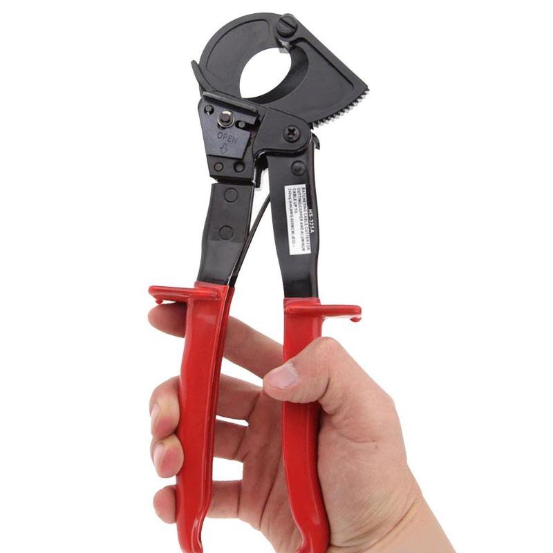 HS-325A 240mm 2 Ratcheting Ratchet Cable Cutter Germany Design Wire Cutter High Quality Safety Lock Forging Blade Dropshipping - ebowsos