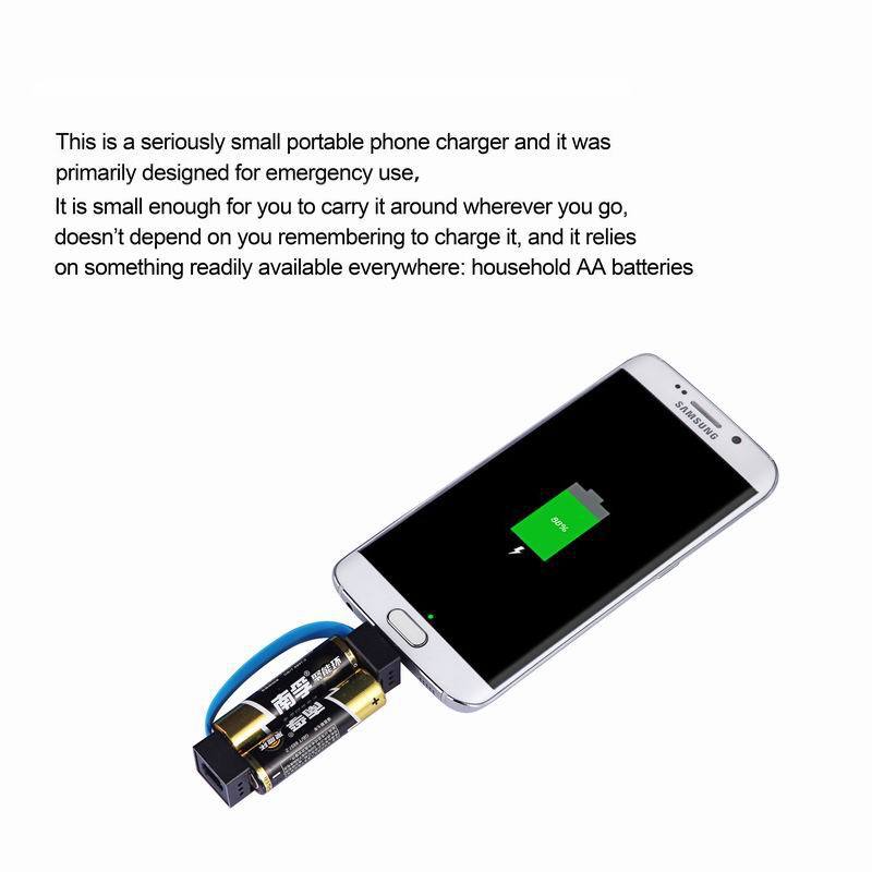 1Pc Portable Magnetic AA/AAA Battery Micro USB Emergency Charger for Android Phone - ebowsos