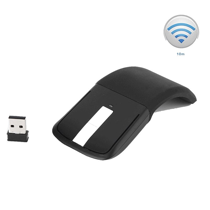 Bluetooth Foldable Wireless Mouse Folding Arc Touch Mouse 1200DPI Optical Computer Bluetooth Mause for Microsoft PC Laptop - ebowsos