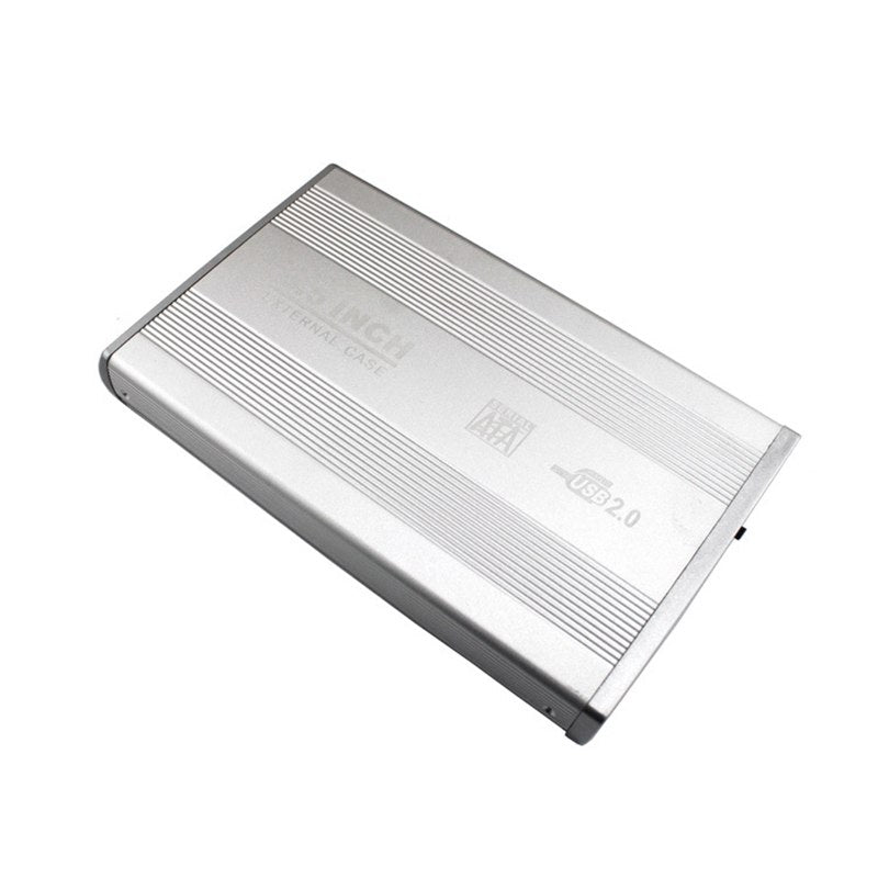 3.5 inch USB 2.0 SATA External HDD HD Hard Drive Enclosure Case Cover Box Silver Color - ebowsos