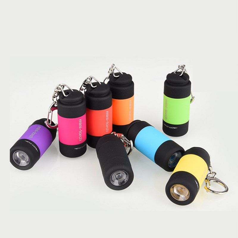 New Waterproof USB Light Rechargeable LED Flashlight Lamp Pocket Keychain Mini Torch - ebowsos