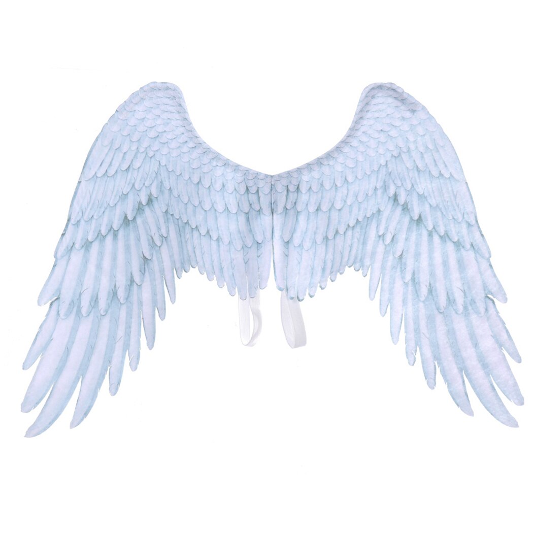 Halloween Boy Girl Child Black White Angel Wings Halloween Angel Wing Unisex Multi-Purpose Creative Costume Wing Party Prop-ebowsos