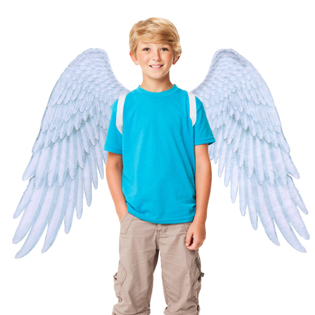 Halloween Boy Girl Child Black White Angel Wings Halloween Angel Wing Unisex Multi-Purpose Creative Costume Wing Party Prop-ebowsos