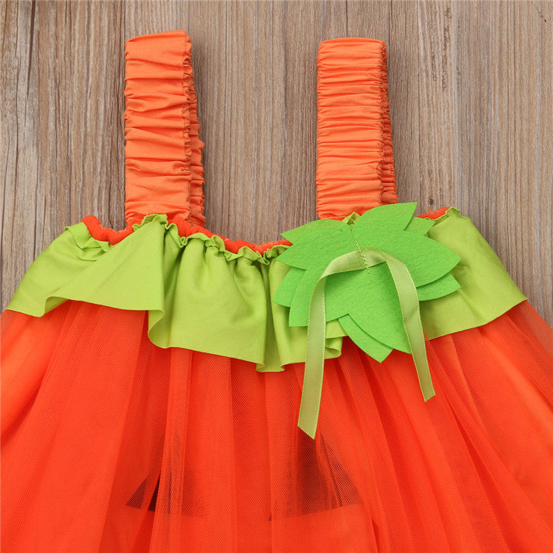 Halloween Kids Baby Flower Girls Sleeveless Dresses Party Halloween Lace Dress Tutu Dress Sundress Formal - ebowsos