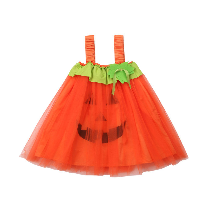 Halloween Kids Baby Flower Girls Sleeveless Dresses Party Halloween Lace Dress Tutu Dress Sundress Formal - ebowsos