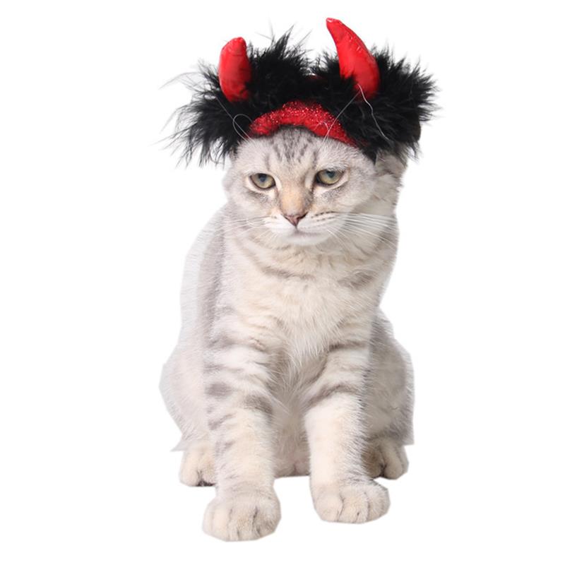 Halloween Vampire Hat Pet Hats Funny Devil Horn Hair Accessories Caps For Pet Cat Dog Party Cosplay Decor-ebowsos