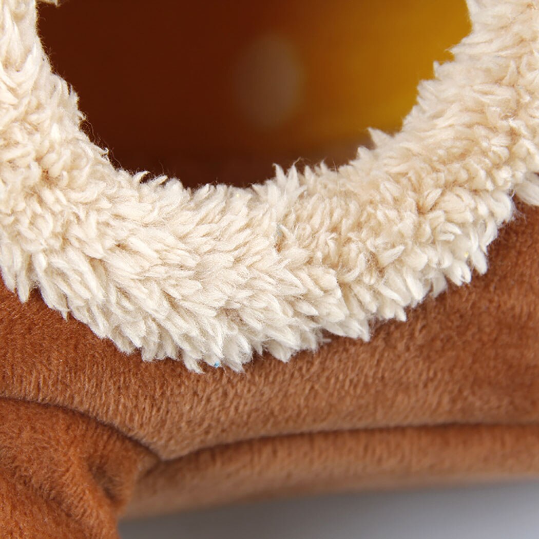 Hamster Bed Tree Stump Shape Warm Winter Mole Tunnel Small Animal Hanging Bed Hamster Nest Pet Household Supplies-ebowsos